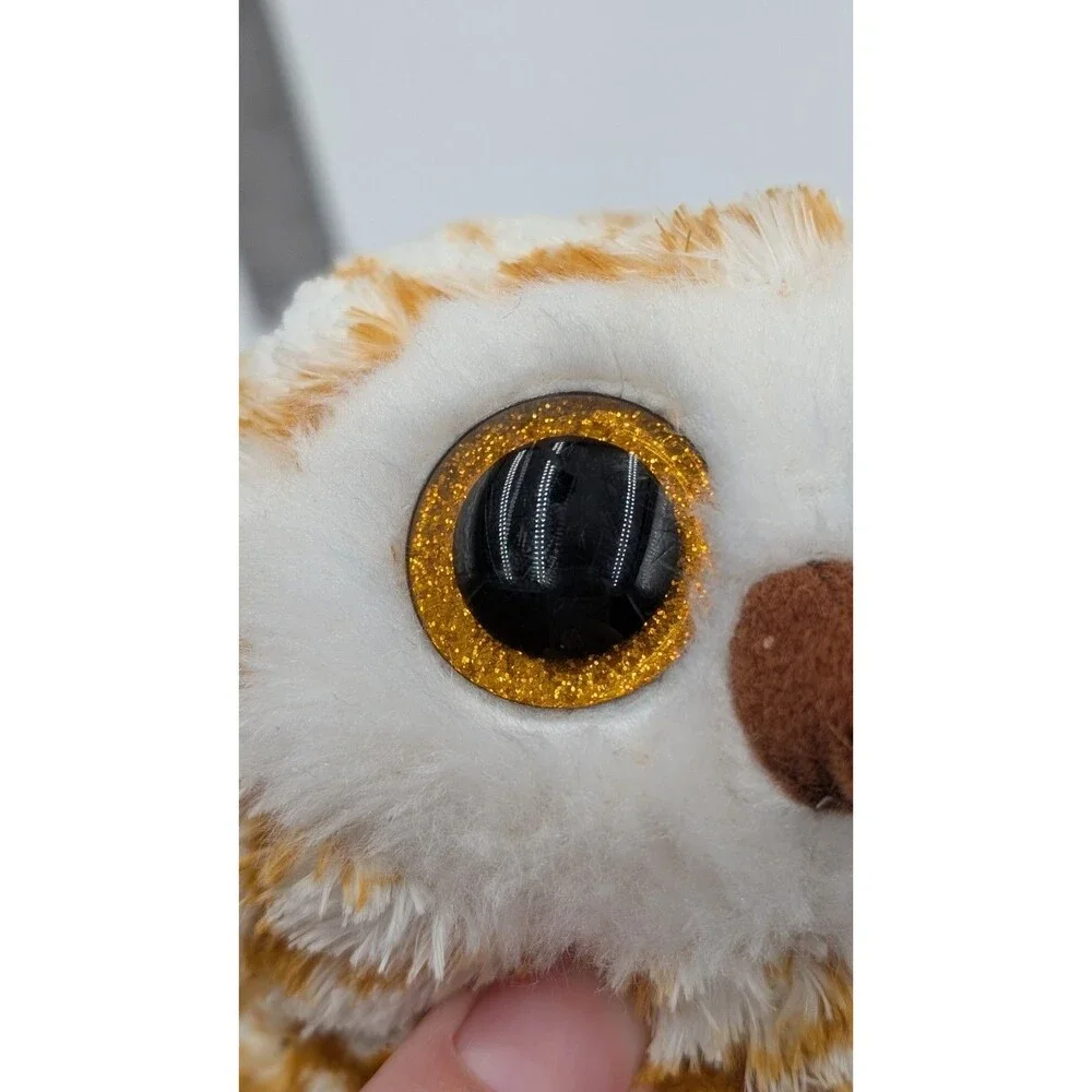 TY Beanie Baby Swoops Gold and White Owl Plush 6